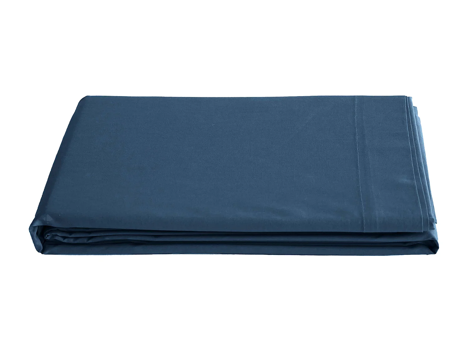 Drap plat 180x290 cm percale de coton MANOIR bleu Marine