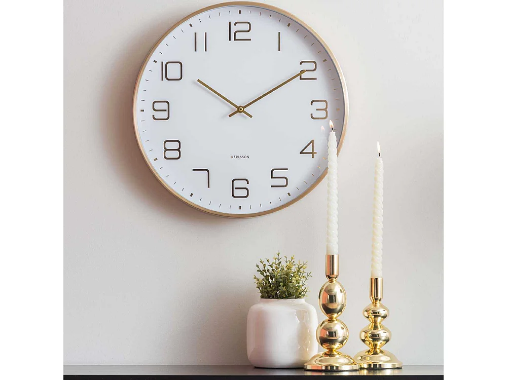 Horloge murale ronde Elegance Glow