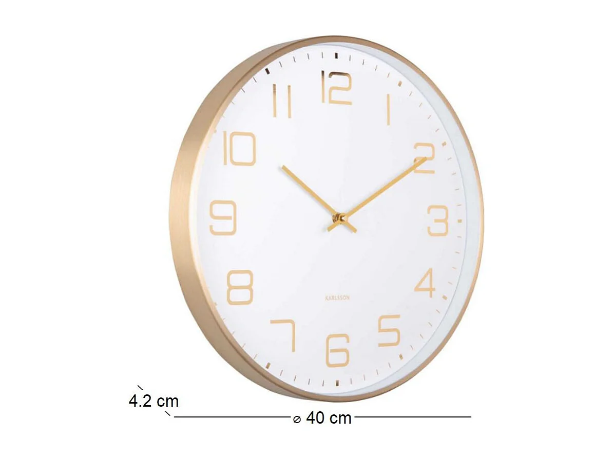 Horloge murale ronde Elegance Glow