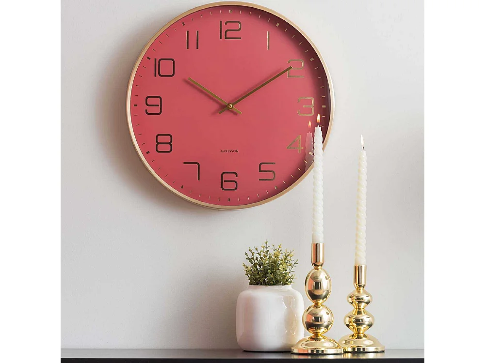 Horloge murale ronde Elegance Glow