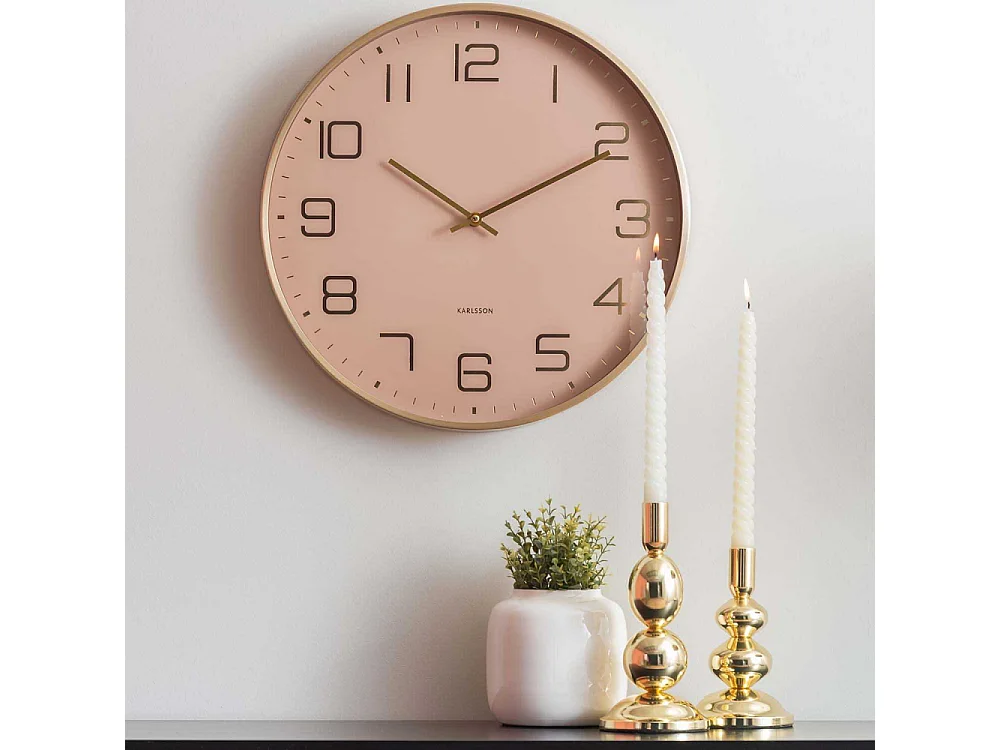 Horloge murale ronde Elegance Glow