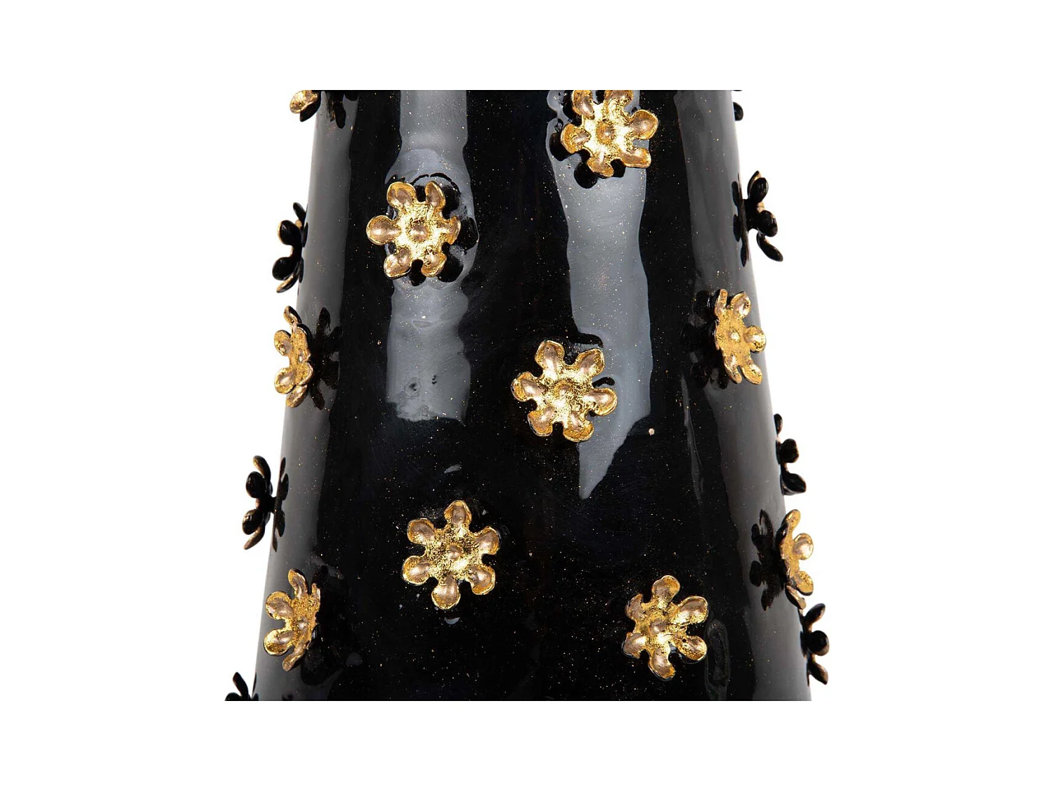 Table d'appoint en métal Golden Flowers