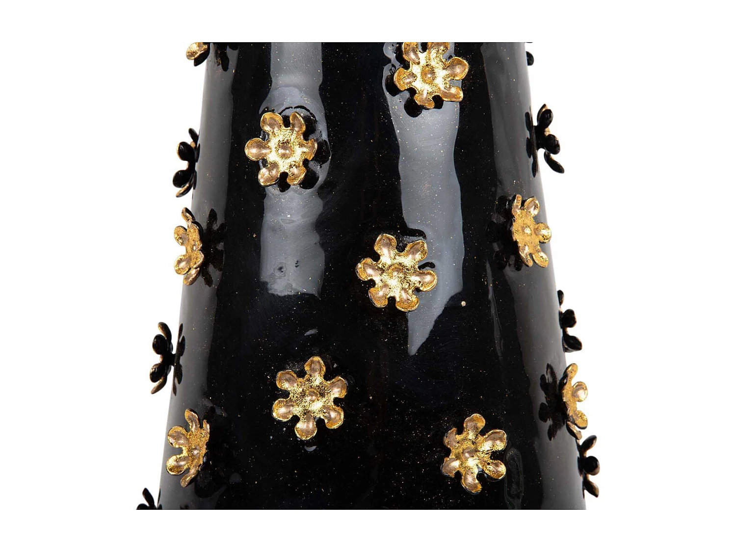 Table d'appoint en métal Golden Flowers