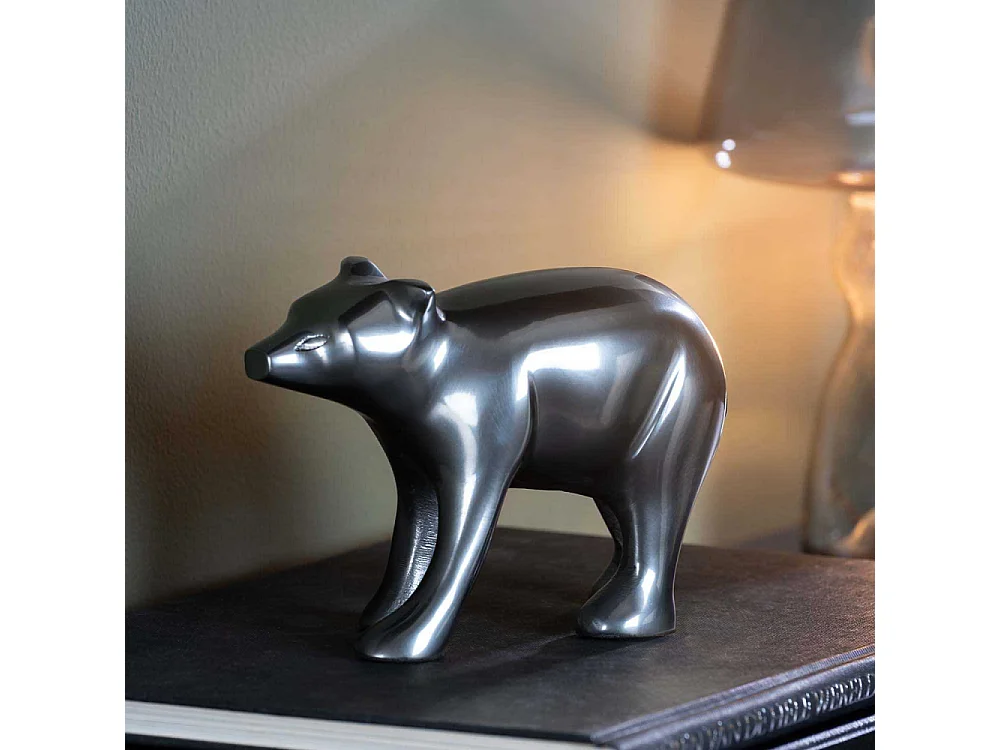 Statuette Ours en métal