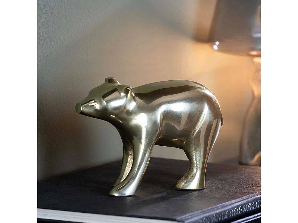 Statuette Ours en métal