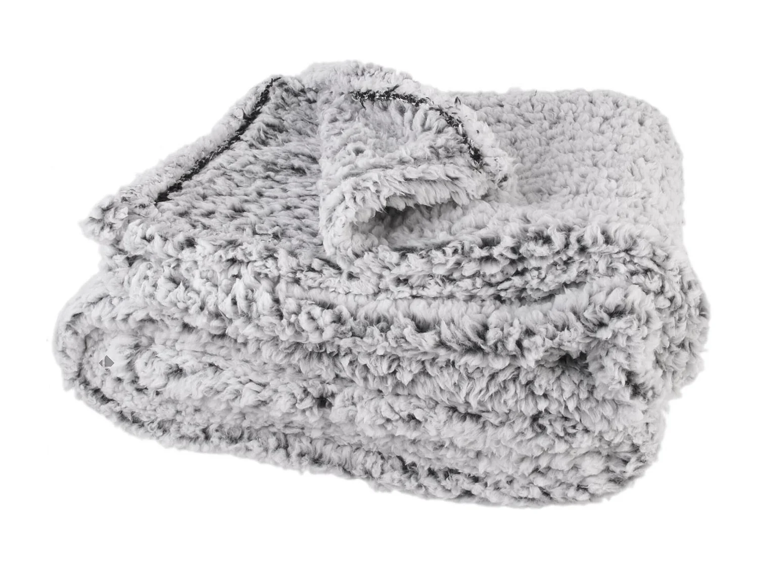 Plaid sherpa collection CHLOE 120x150 cm coloris gris