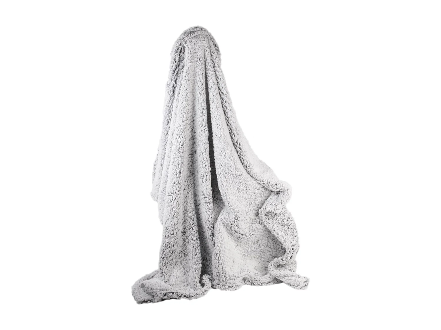 Plaid sherpa collection CHLOE 120x150 cm coloris gris