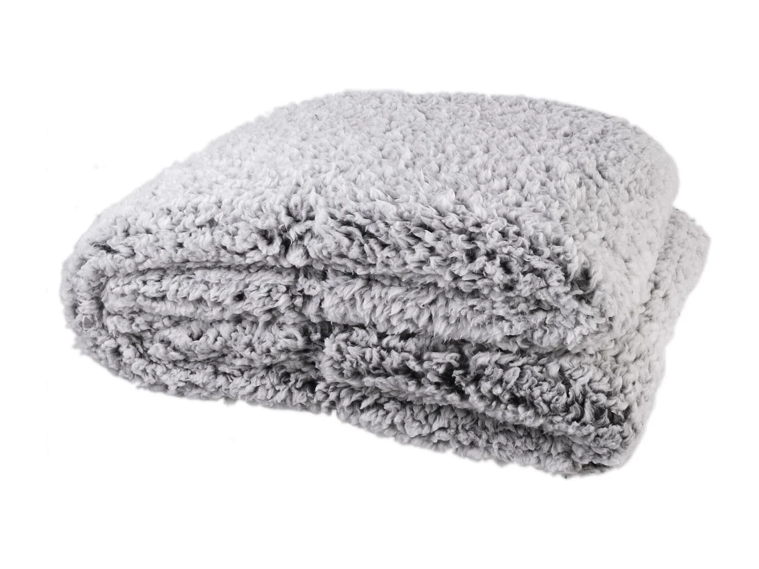 Plaid sherpa collection CHLOE 120x150 cm coloris gris