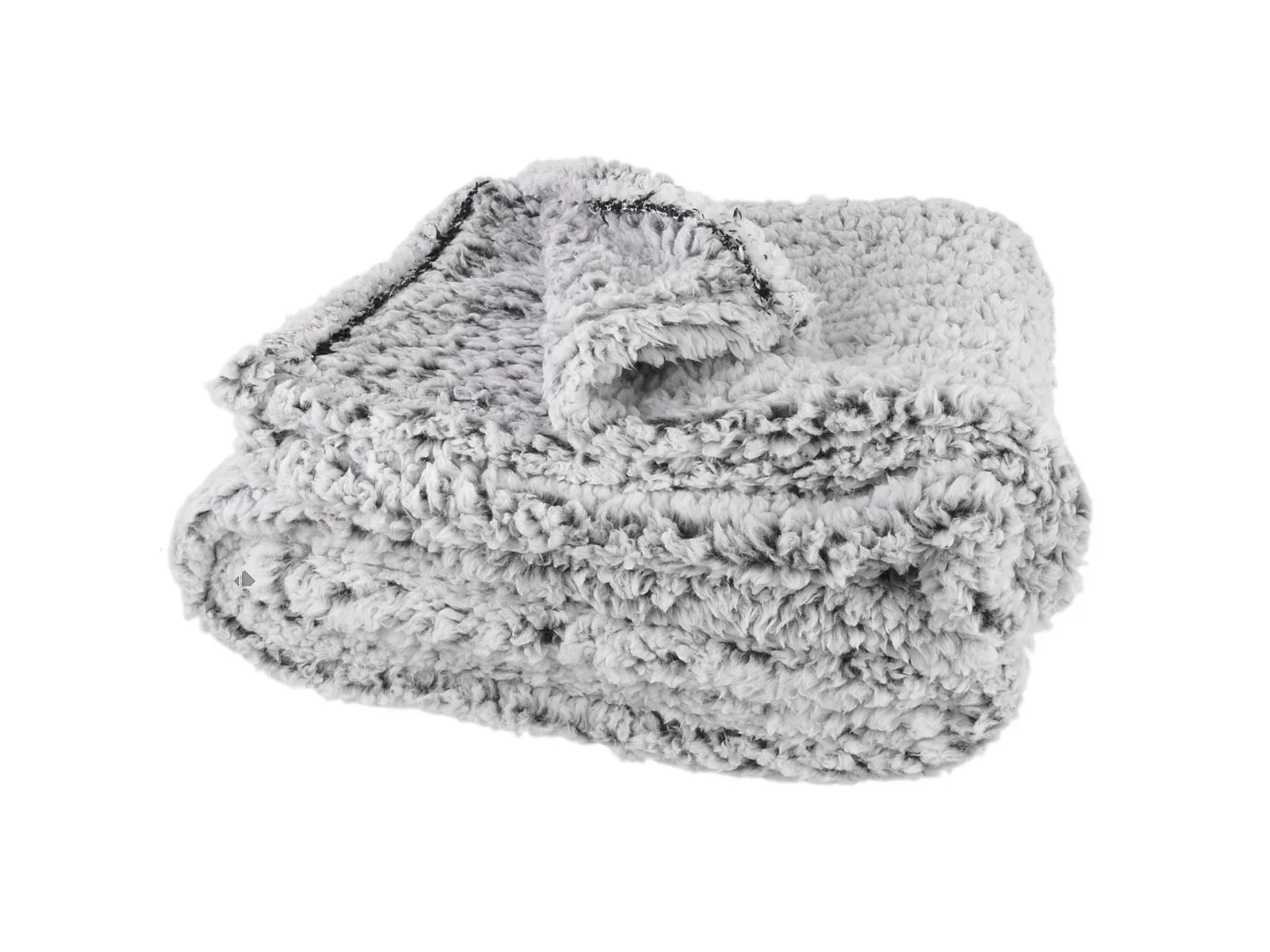 Plaid sherpa collection CHLOE 120x150 cm coloris gris