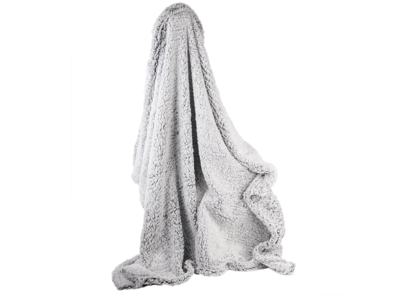 Plaid sherpa collection CHLOE 120x150 cm coloris gris