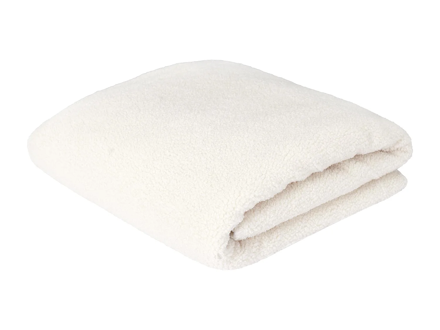 Plaid boucle sherpa collection FANNY 120x150 cm beige crème