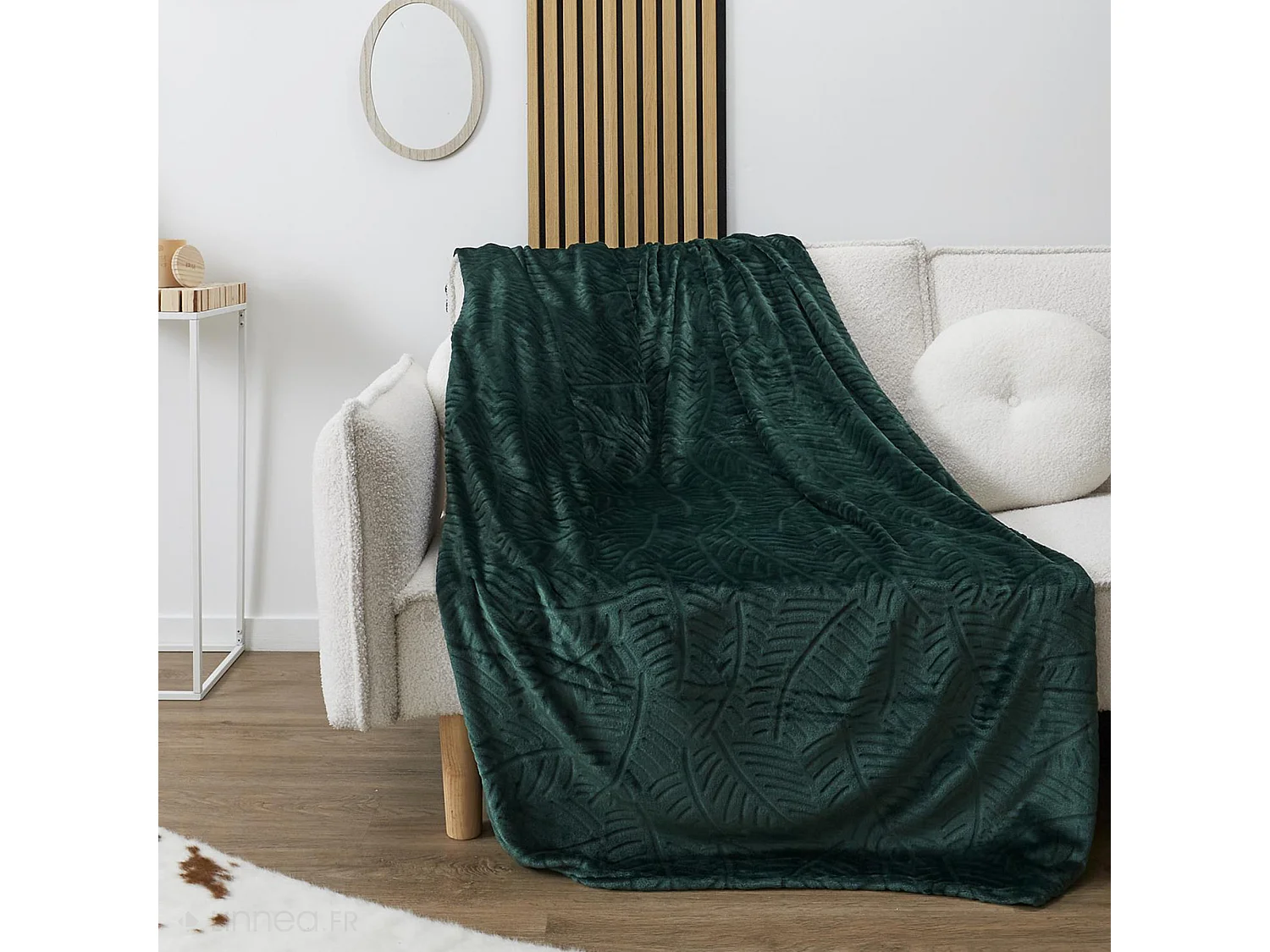 Plaid flanelle collection TREE 150x200 cm vert sapin