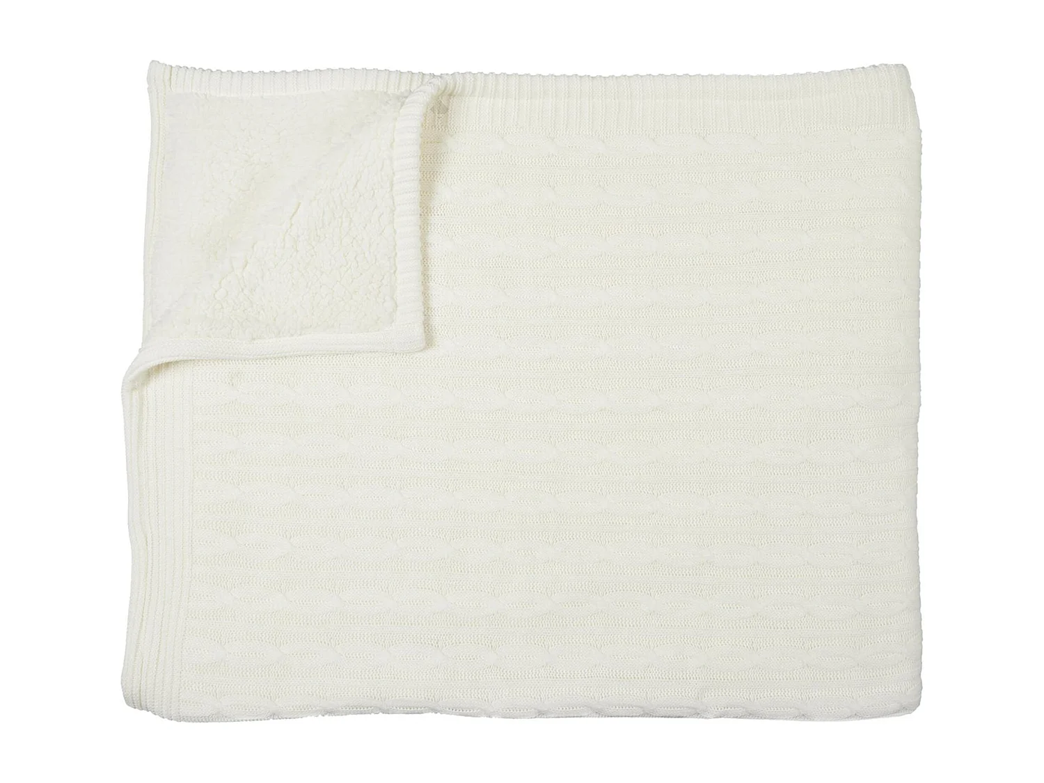 Plaid torsadé sherpa collection OCTAVE 120x150 cm beige crème