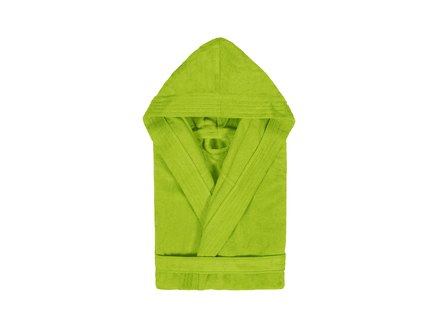 Peignoir à capuche enfant COOL coton 10 ANS velours vert Pistache