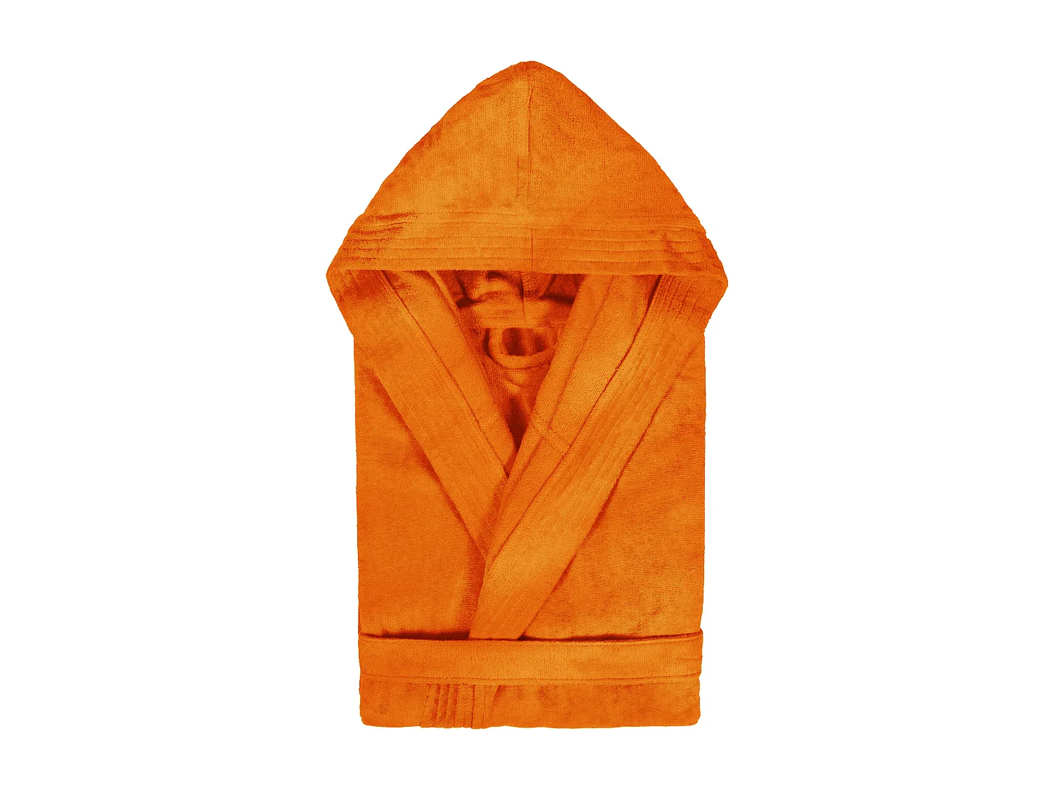 Peignoir à capuche enfant COOL coton 10 ANS velours Orange