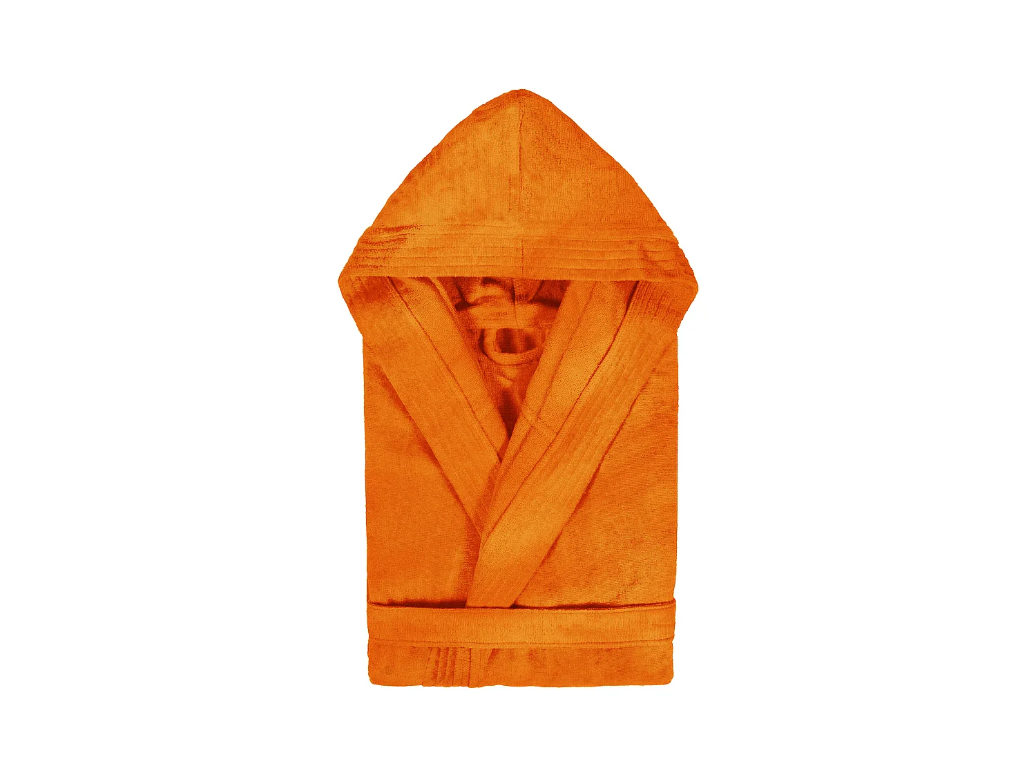 Peignoir à capuche enfant COOL coton 10 ANS velours Orange