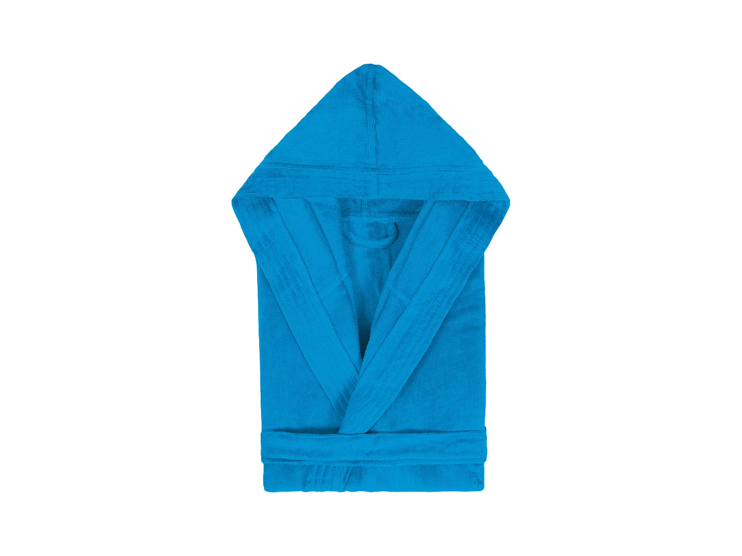 Peignoir à capuche enfant COOL coton 10 ANS velours bleu Turquoise