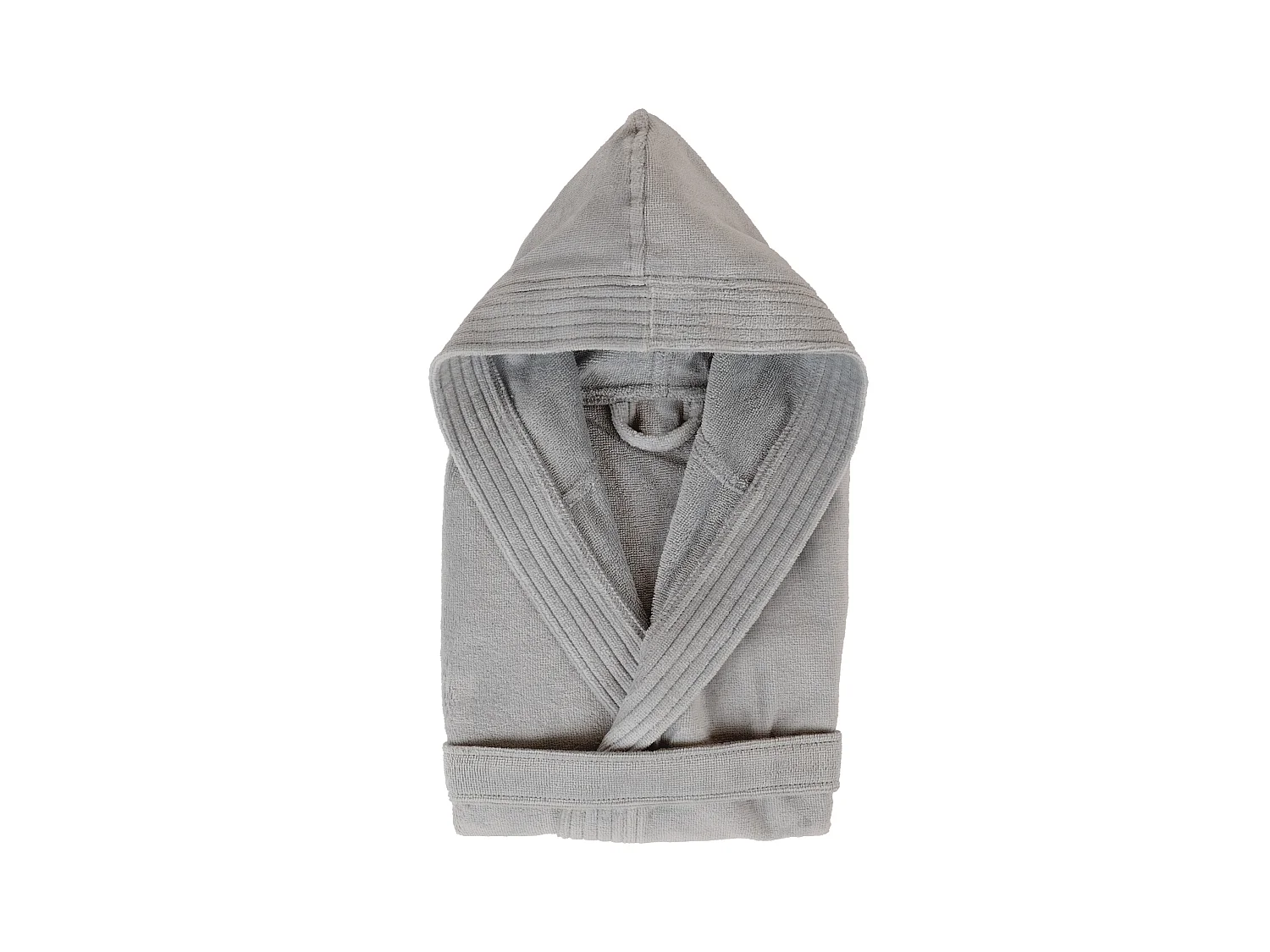 Peignoir à capuche enfant COOL coton 10 ANS velours gris Argent