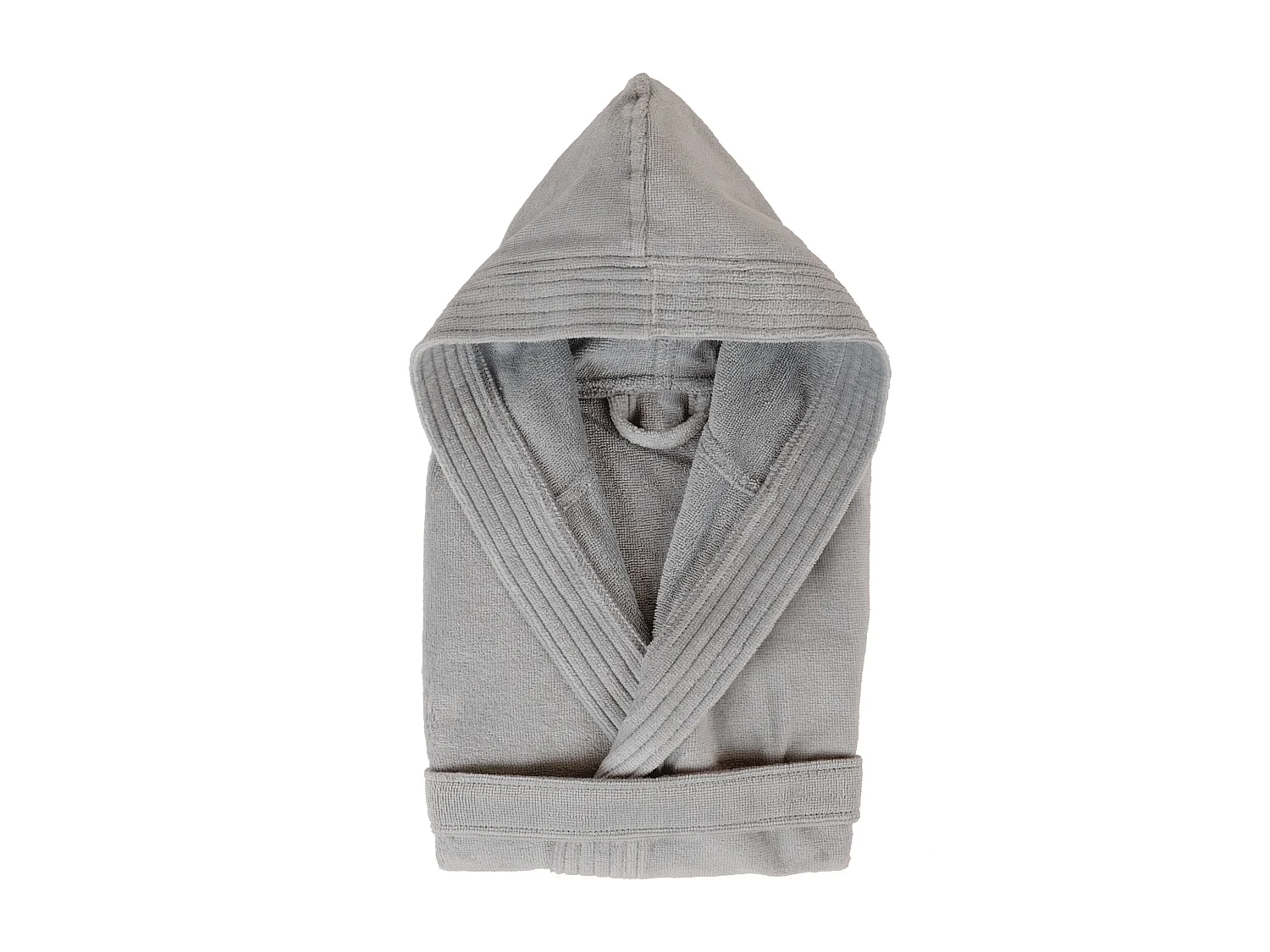 Peignoir à capuche enfant COOL coton 10 ANS velours gris Argent