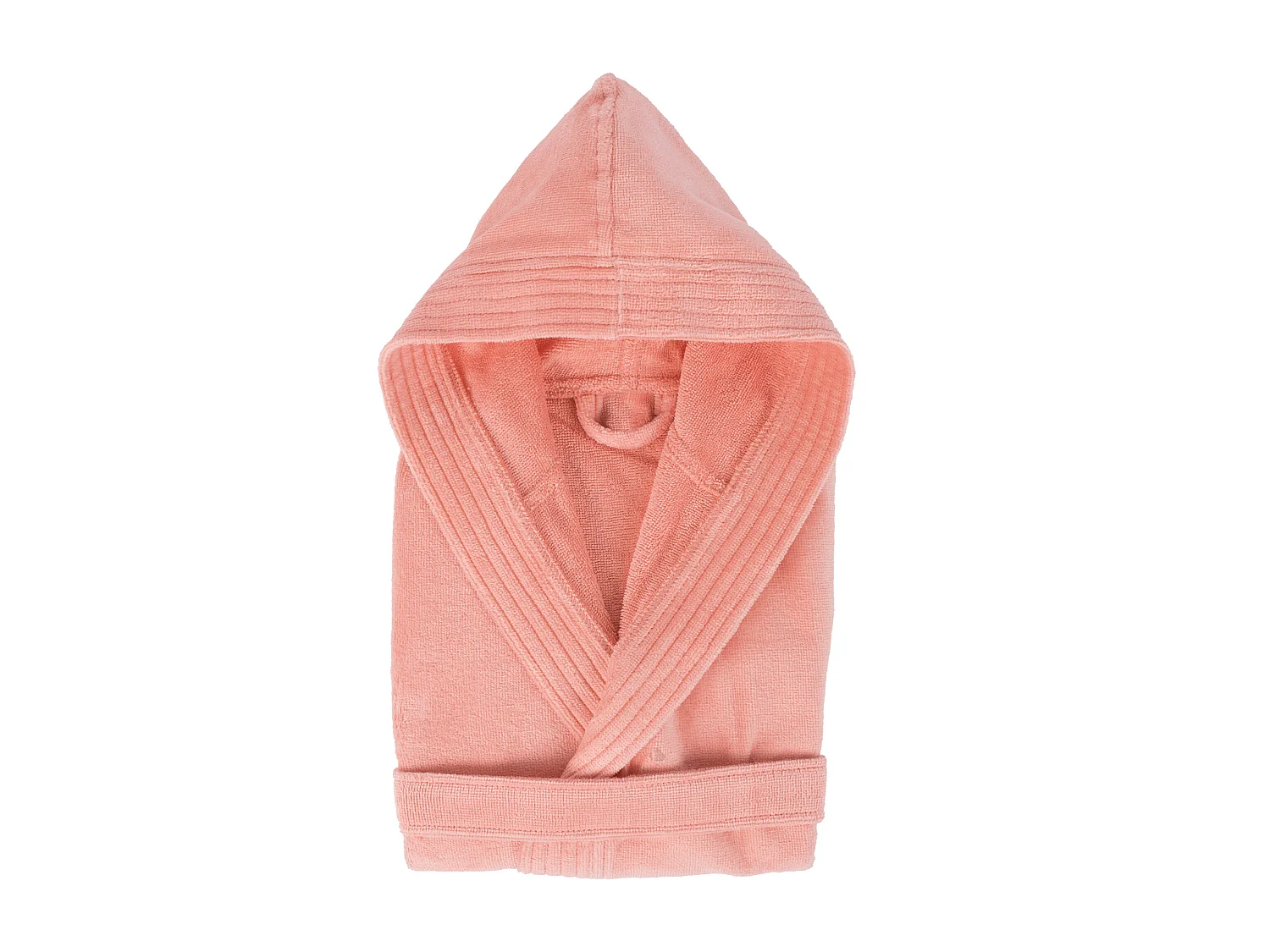 Peignoir à capuche enfant COOL coton 10 ANS velours orange Corail