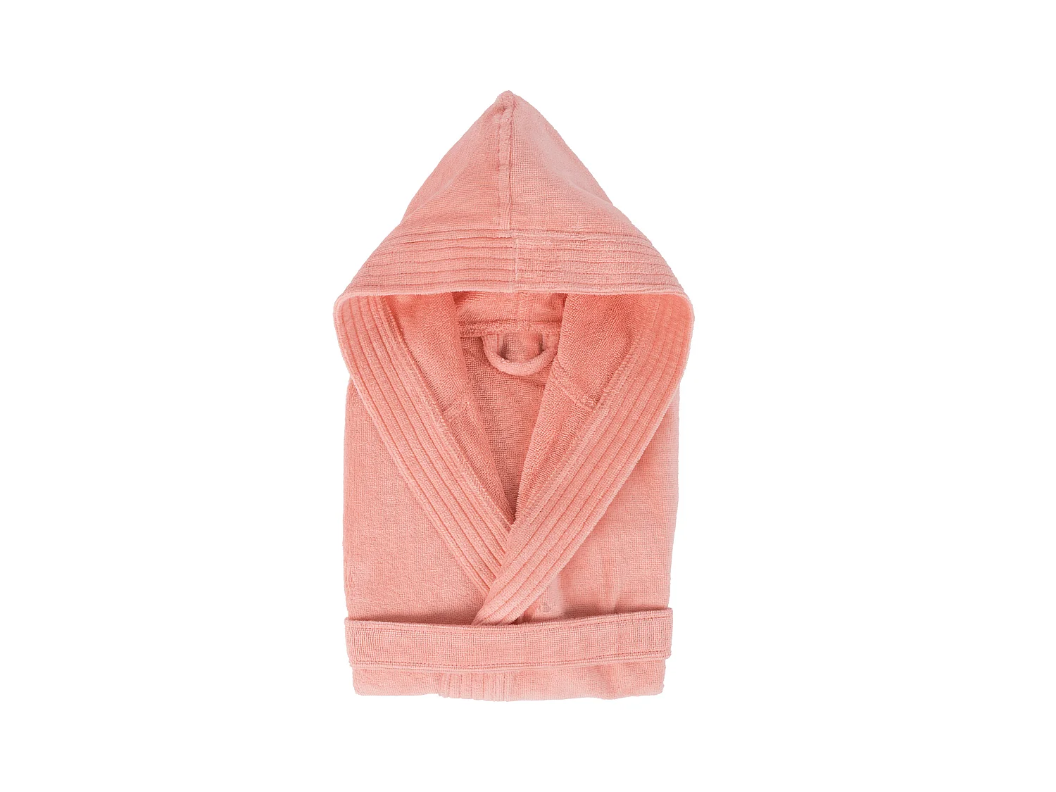 Peignoir à capuche enfant COOL coton 10 ANS velours orange Corail