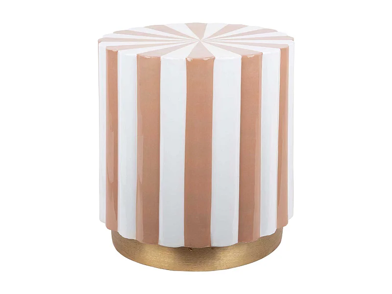 Tabouret en métal Candy Swirl Marron clair