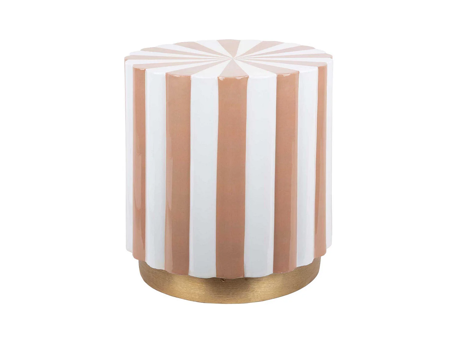 Tabouret en métal Candy Swirl Marron clair