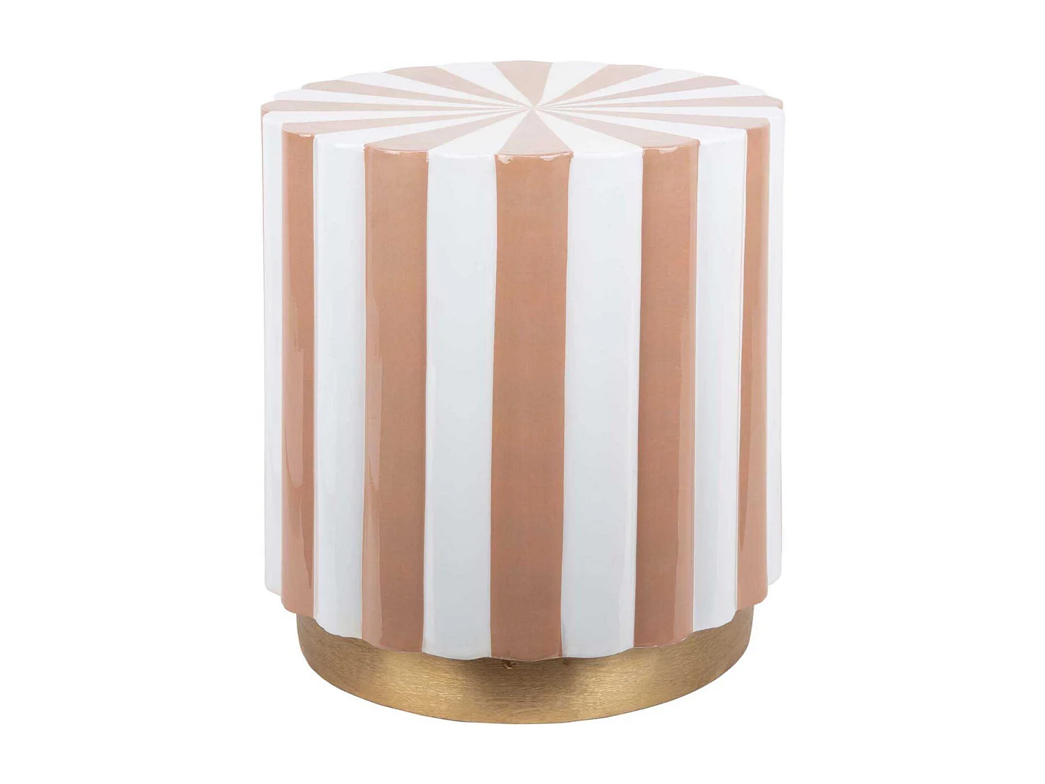 Tabouret en métal Candy Swirl Marron clair