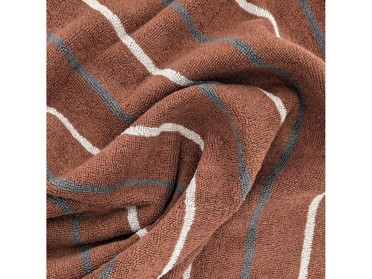 Parure de bain 5 pièces BOLD éponge en 100% marron Terracotta