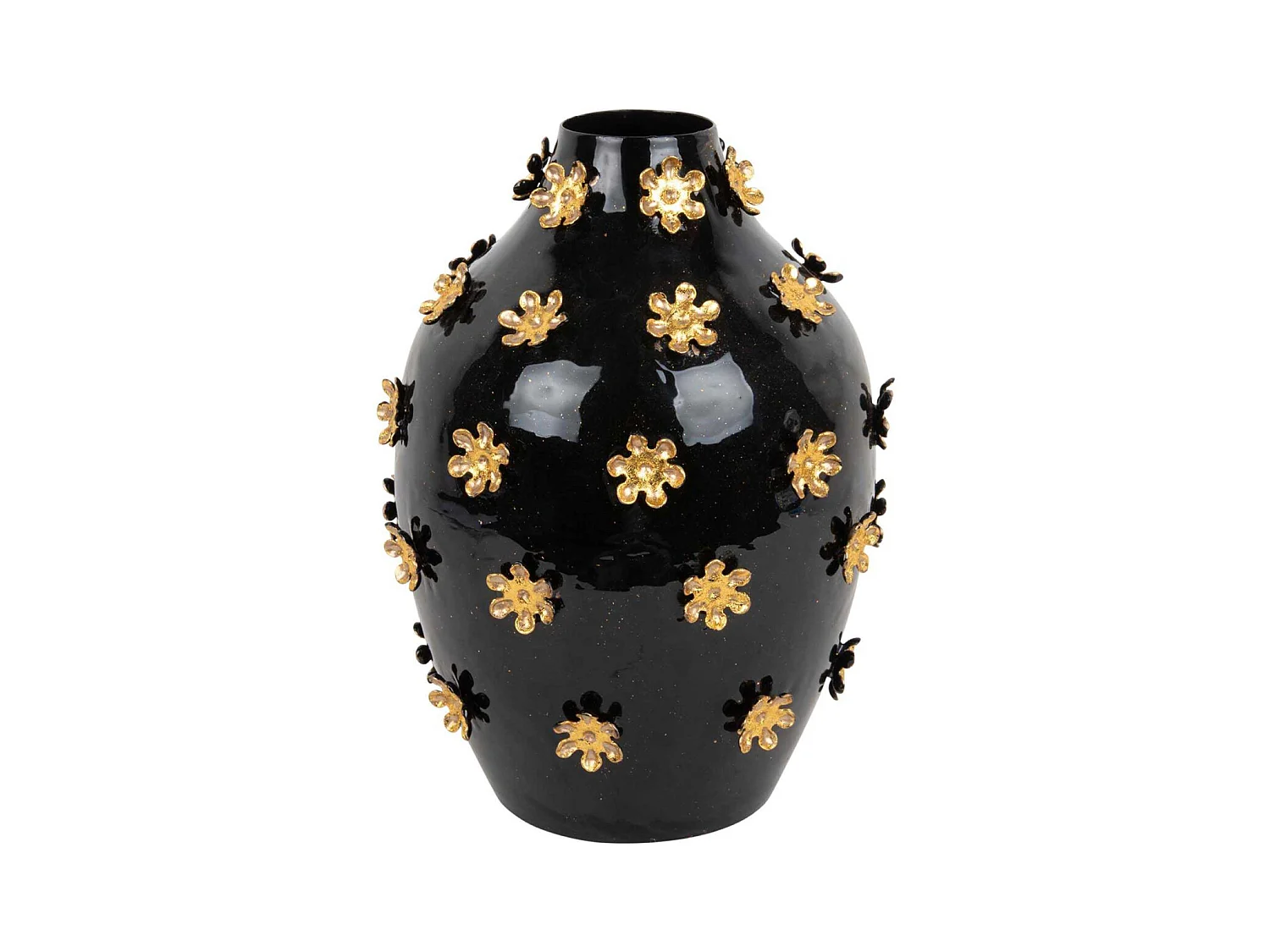Vase en métal Golden Flowers
