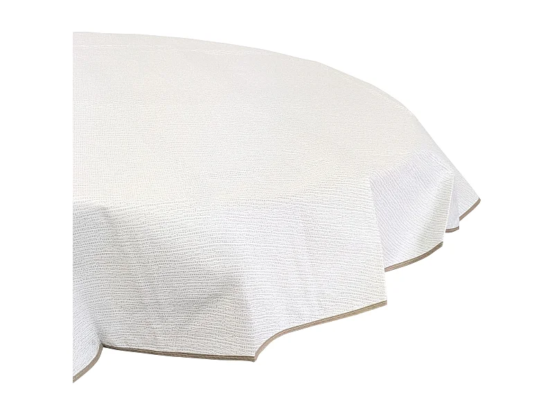 Nappe ronde 160 cm antitaches NASMATE earl grey