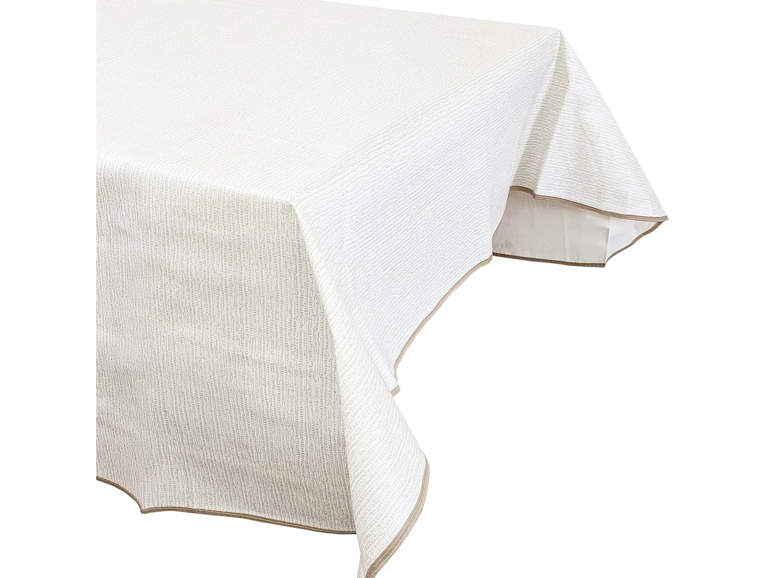 Nappe rectangulaire 140x220 cm antitaches NAMASTE earl grey