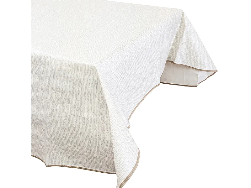 Nappe rectangulaire 140x220 cm antitaches NAMASTE earl grey