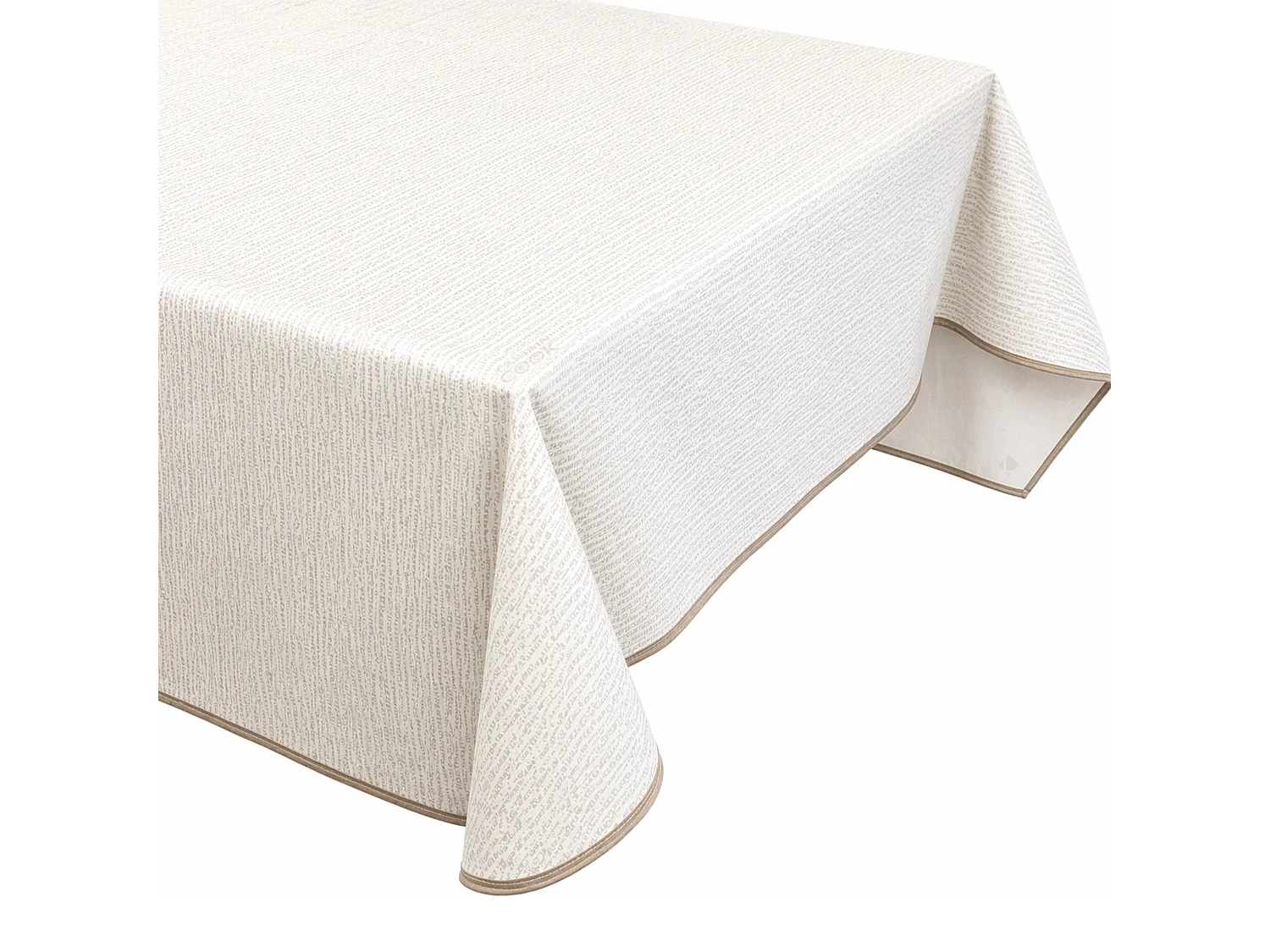 Nappe rectangle 130x160 cm antitaches NAMASTE earl grey