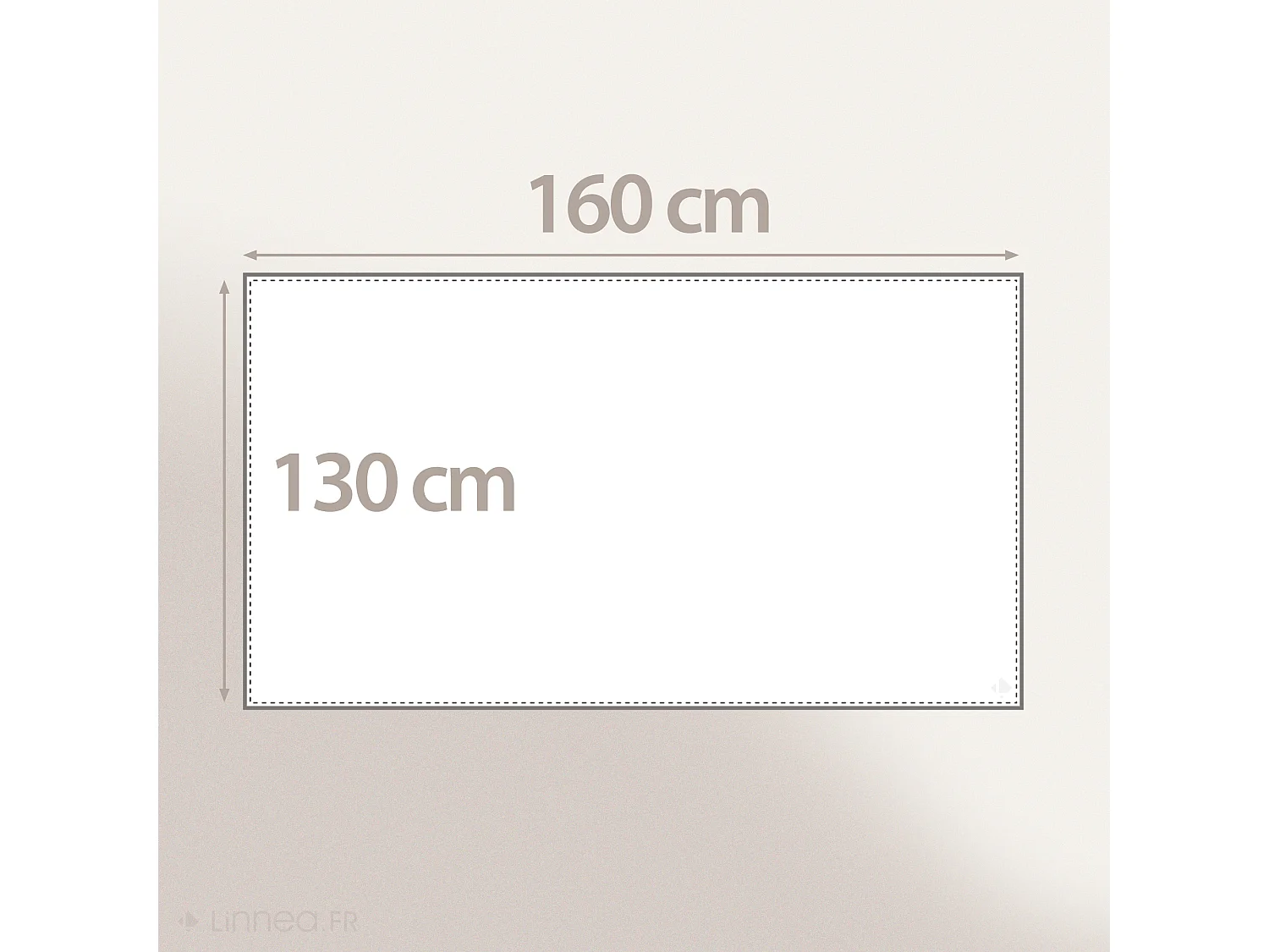 Nappe rectangle 130x160 cm antitaches NAMASTE earl grey