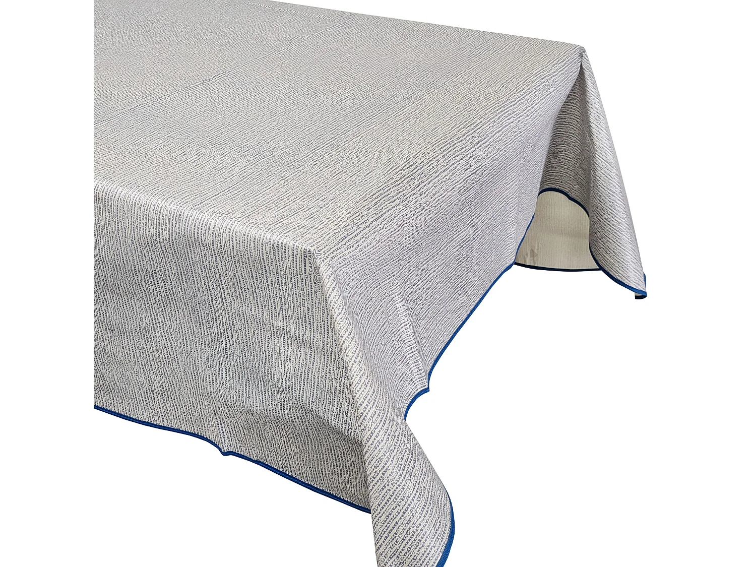 Nappe rectangulaire 130x160 cm antitaches NAMASTE denim