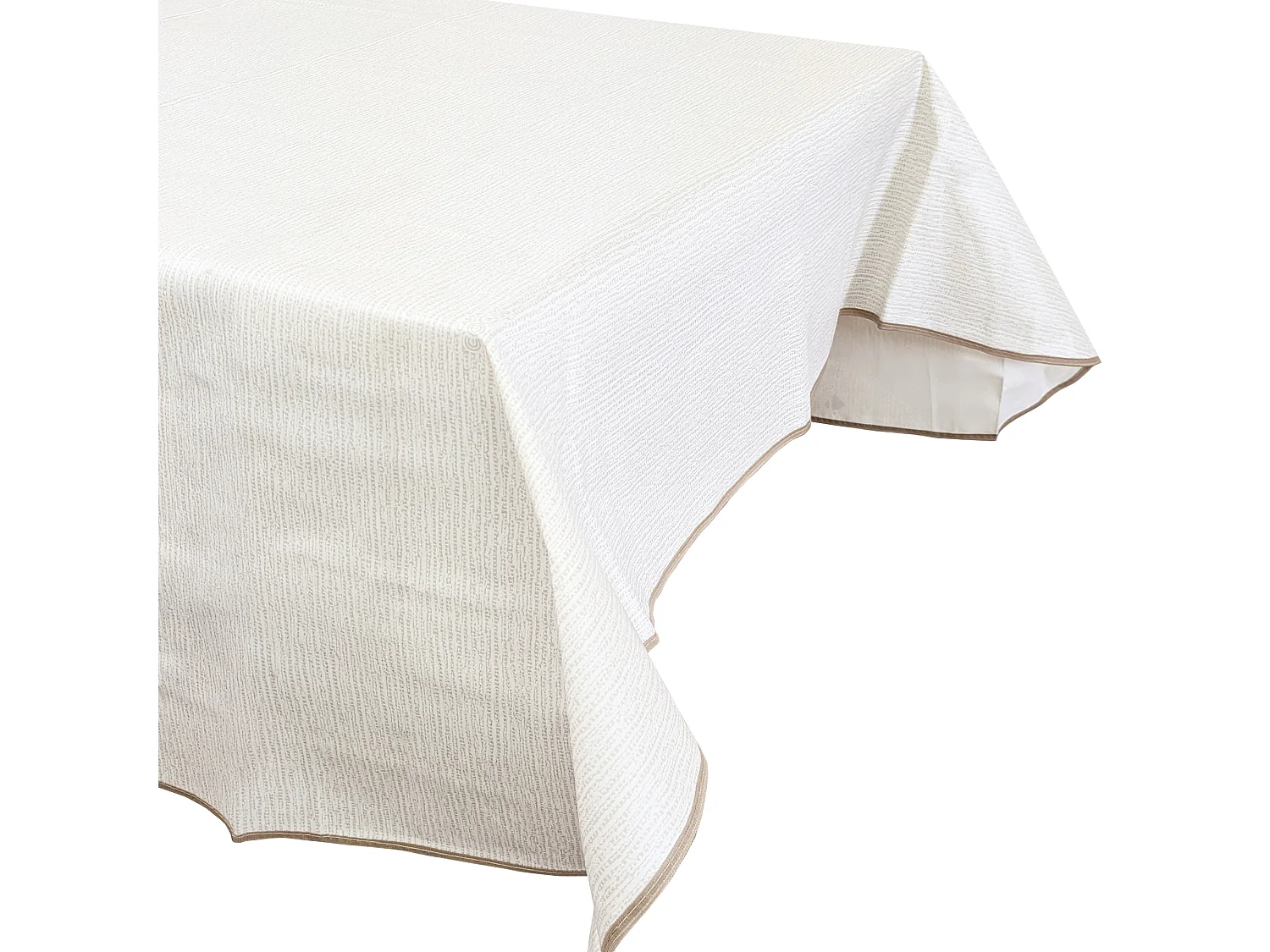 Nappe rectangulaire 140x180 cm antitaches NAMASTE earl grey