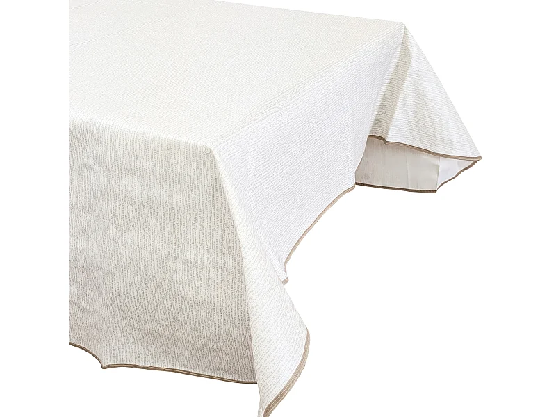 Nappe rectangulaire 140x180 cm antitaches NAMASTE earl grey