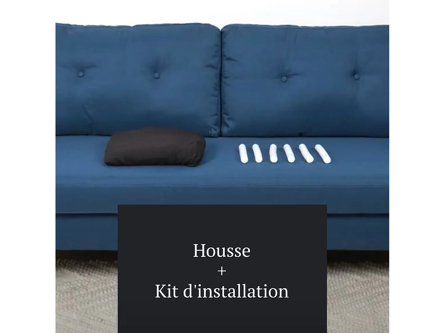 Housse extensible de canapé 170x250 cm SOFA en polyester gris