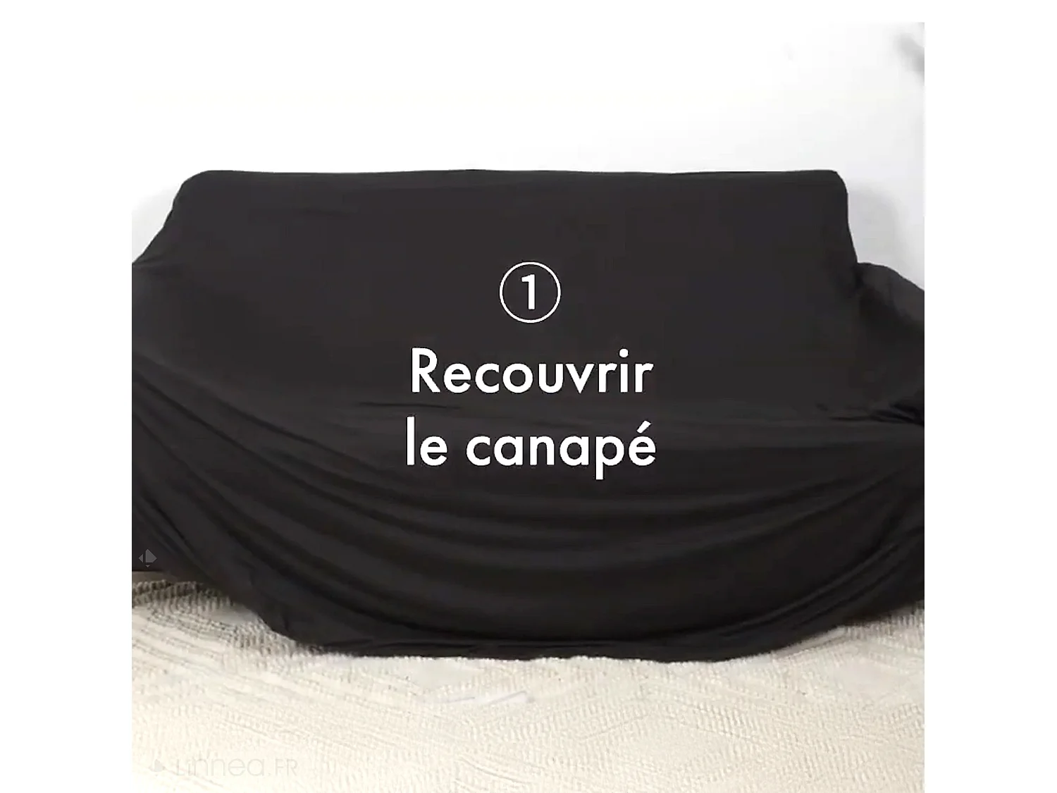 Housse extensible de canapé 170x250 cm SOFA en polyester gris