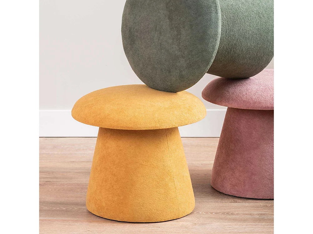 Pouf en velours Mushroom