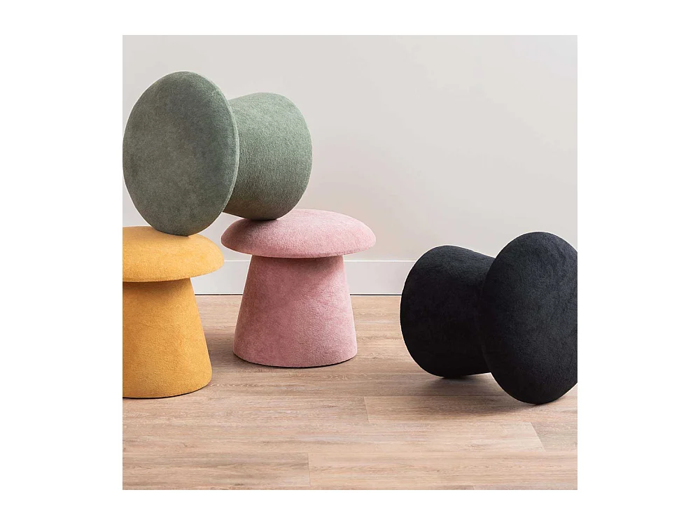 Pouf en velours Mushroom