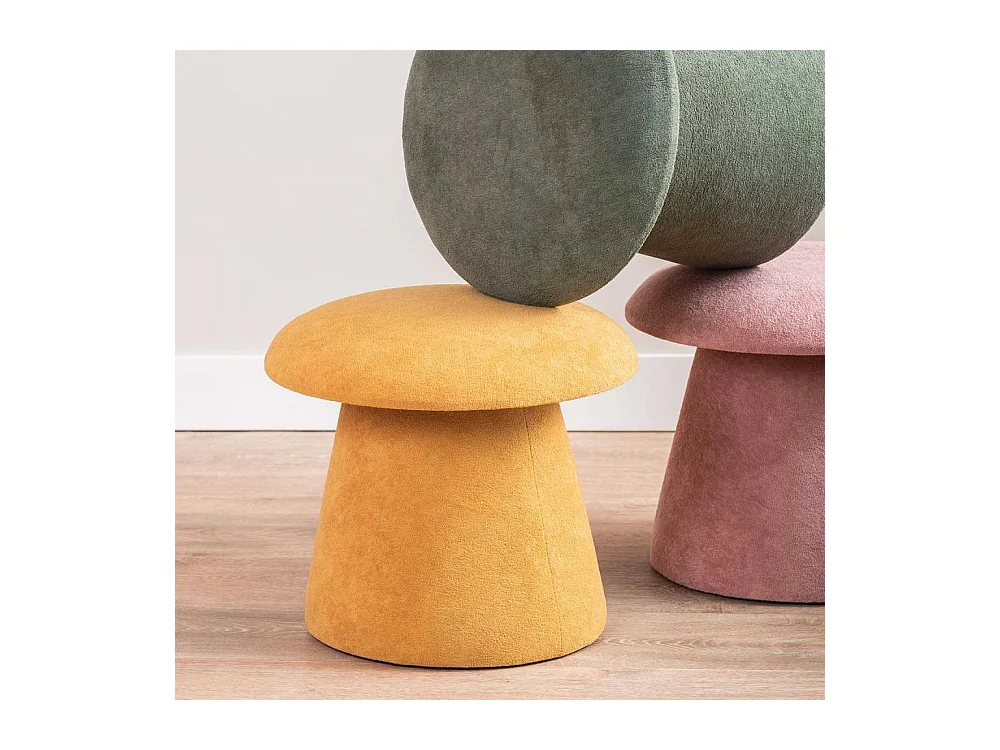 Pouf en velours Mushroom