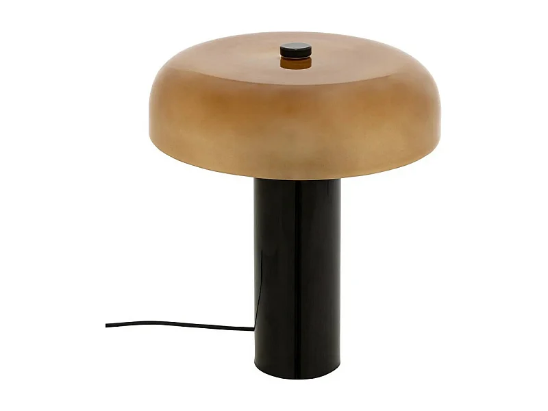 Lampe à Poser Cylindre en Verre "Jody" 37cm Ambre