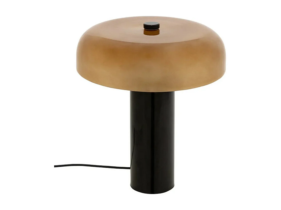 Lampe à Poser Cylindre en Verre "Jody" 37cm Ambre