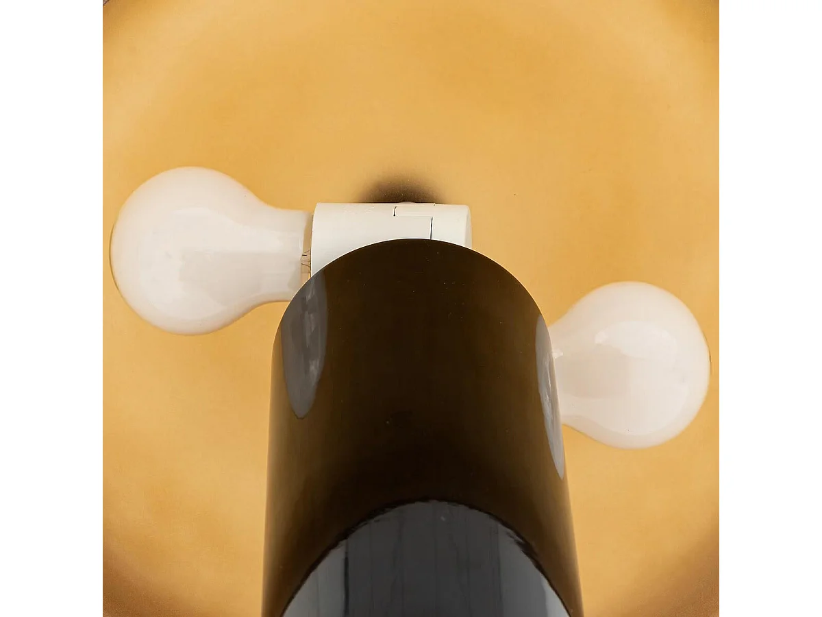 Lampe à Poser Cylindre en Verre "Jody" 37cm Ambre