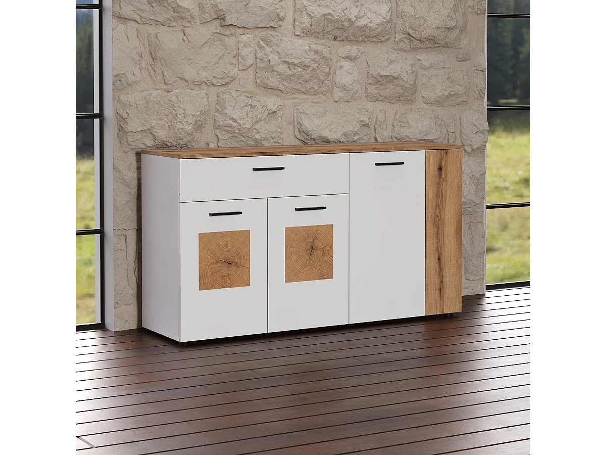 Buffet bas 4 portes et 1 tiroir L150 cm - VITORIA
