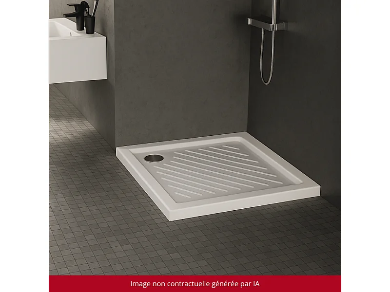 Receveur à poser PORCHER Ulysse céramique 80 x 80