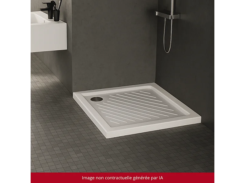 Receveur à poser PORCHER Ulysse céramique 80 x 80