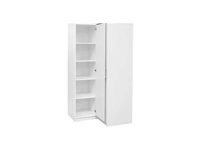 Hoekkast met 2 deuren - L115 cm - Wit - LIZANDRO